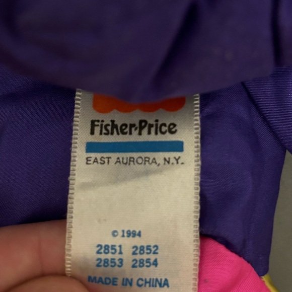 Fisher Price puffalump purple monkey plush stuffed animal chattering 1994 - Picture 5 of 10